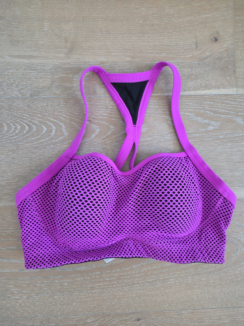 VSX Hot Pink Mesh Sports Bra Sz 34D